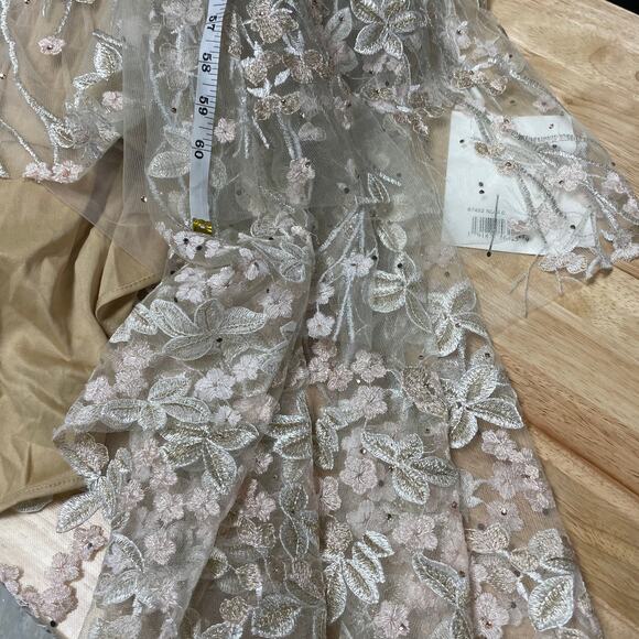 Mac Duggal NWT 67492 Long Spaghetti Strap Formal Dress Sequin Beaded Gown Size 6 - Picture 11 of 11